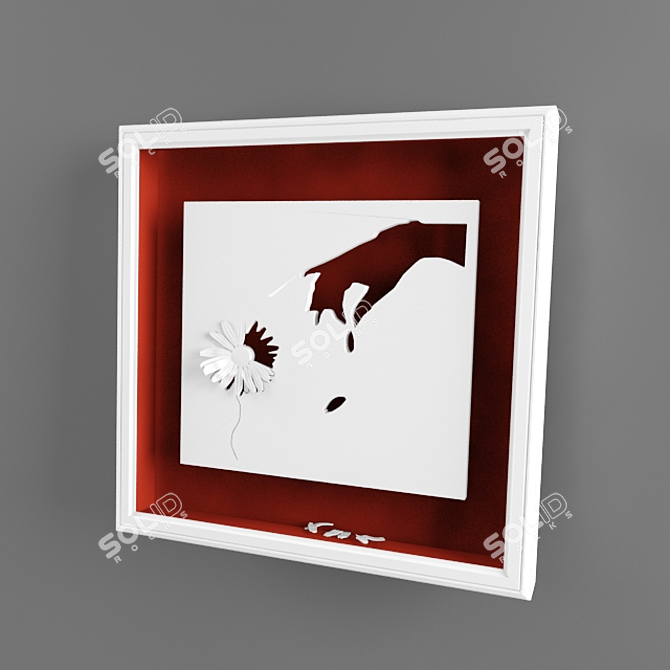 Elegant Wall Decor Frame 3D model image 1