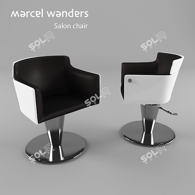 Elegant Mesh Salon Chair 3D model image 1