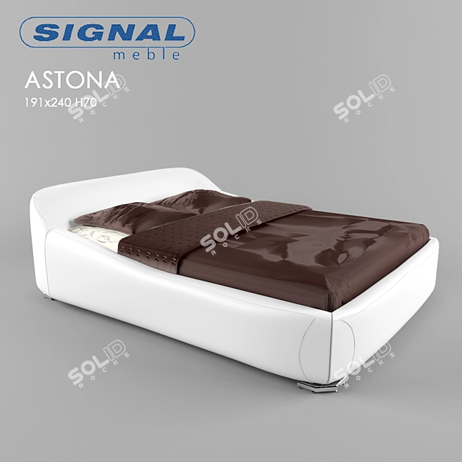 Signal Astone Bed 3D model image 1