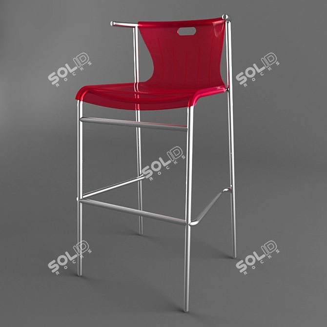 Modern Elmer Bar Stool 3D model image 1