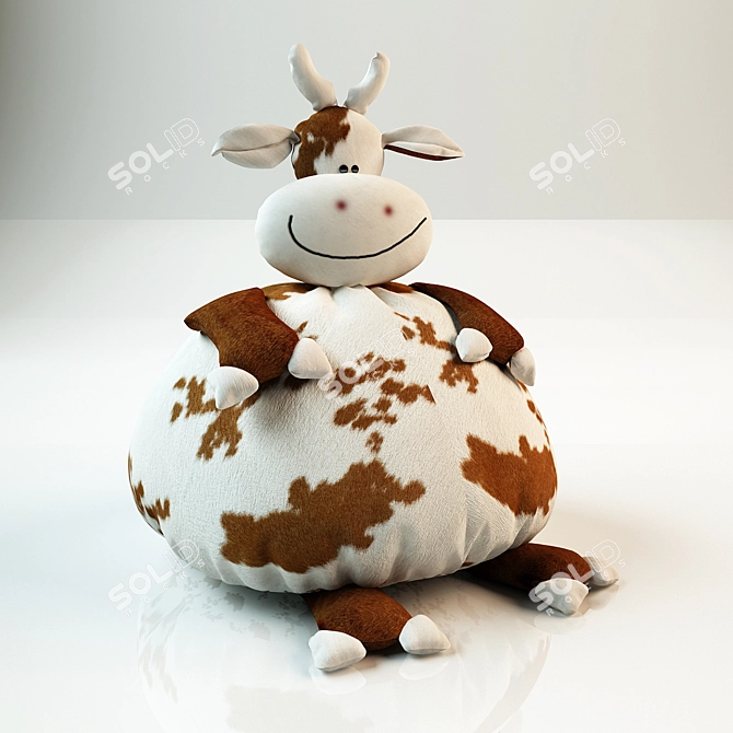 Moo Cow Plush Toy 3D model image 1