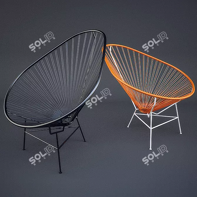 Acapulco Chair: Stylish Comfort for Your Space 3D model image 1
