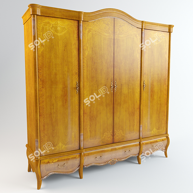 Antoinette Wardrobe - Real-life Inspired Model 3D model image 1