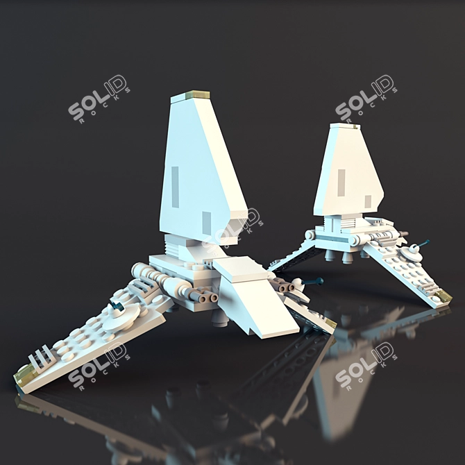 Star Wars LEGO Mini Gunship & Shuttle 3D model image 1