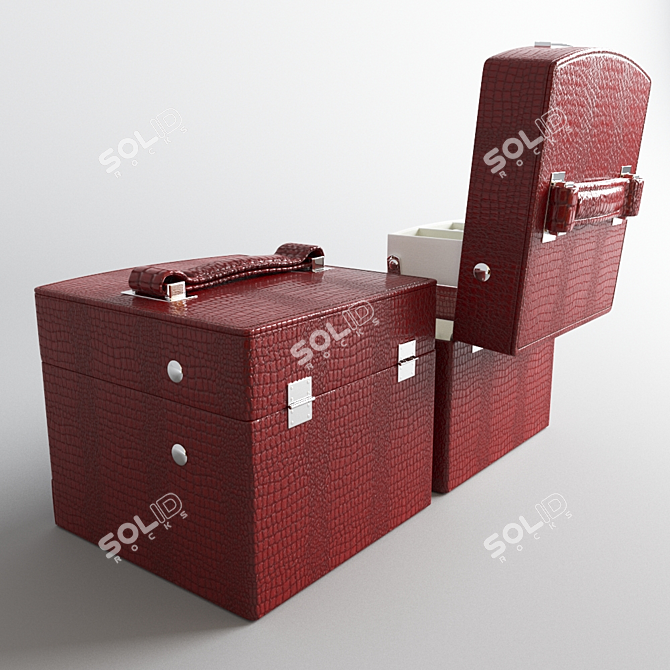 Automated Jewelry Box | Faux Leather | 15x13x12cm 3D model image 2