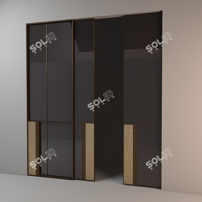 Elegant Longhi Room Divider 3D model image 1