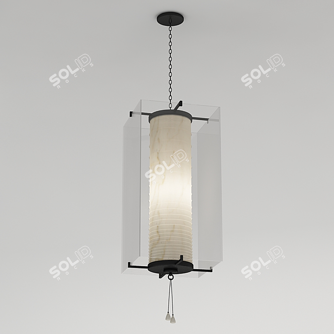 Elegant Baker BSA 125 Chandelier 3D model image 1