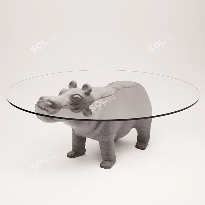 Title: Glass Behemoth Table 3D model image 1