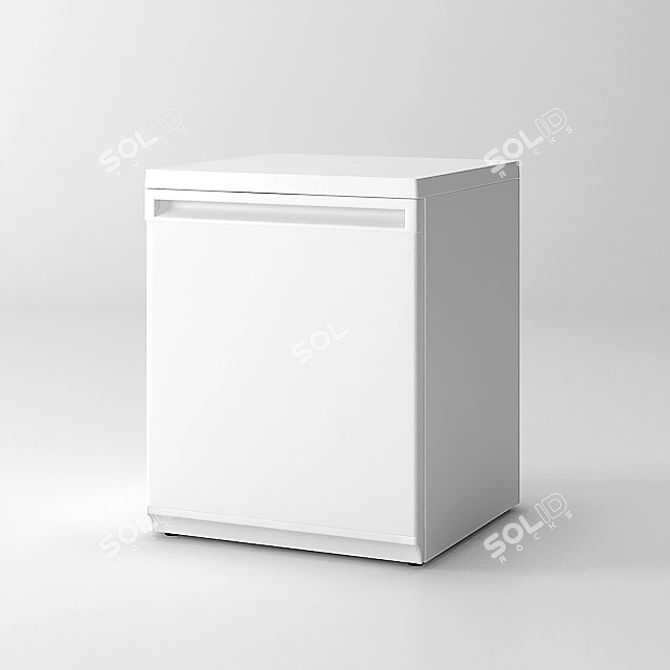 Compact Chilled Essence: Mini Fridge 3D model image 2