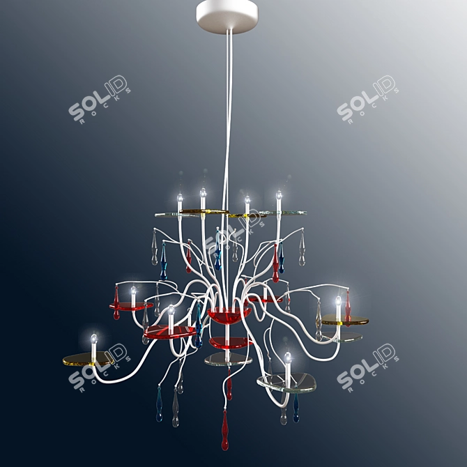 Modern No-Name Chinese Chandelier 3D model image 1