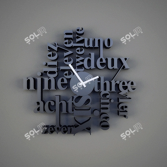 Elegant Timepiece: Classic Men's Watch 3D model image 1