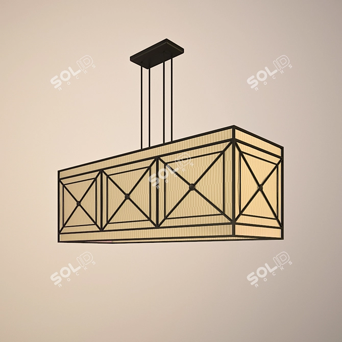 Adjustable Fabric Ceiling Light 3D model image 1