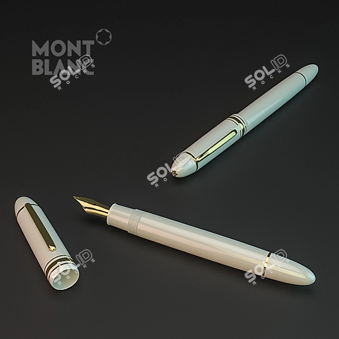 Elegance Defined: Mont Blanc Pen 3D model image 1