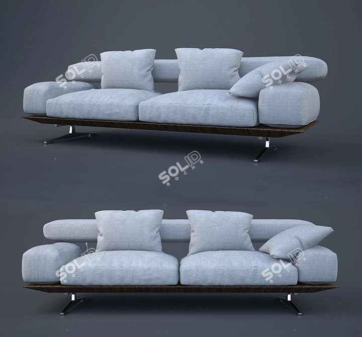 WING Sofa: Sleek Comfort for Your Living Space 3D model image 1