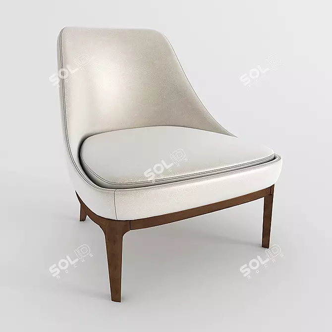 Elegant ULIVI Armchair Dory 3D model image 1