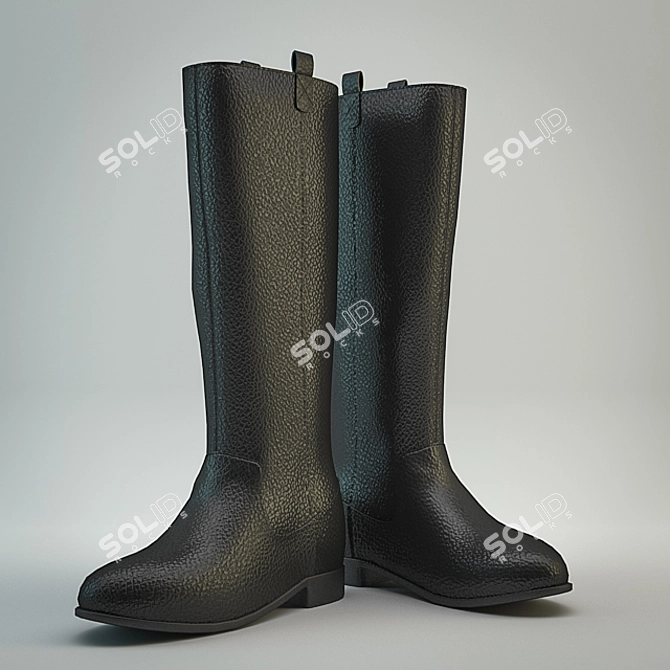 Title: Versatile Polygonal Boots 3D model image 1