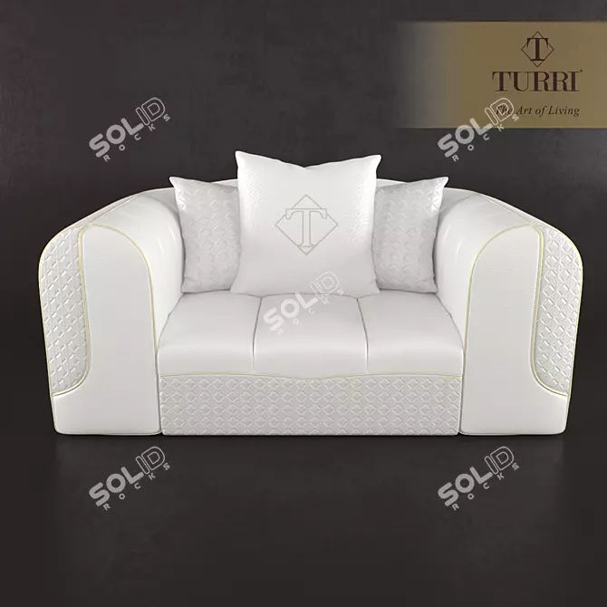 Title: Turri Caractere Armchair - Timeless Italian Elegance 3D model image 1