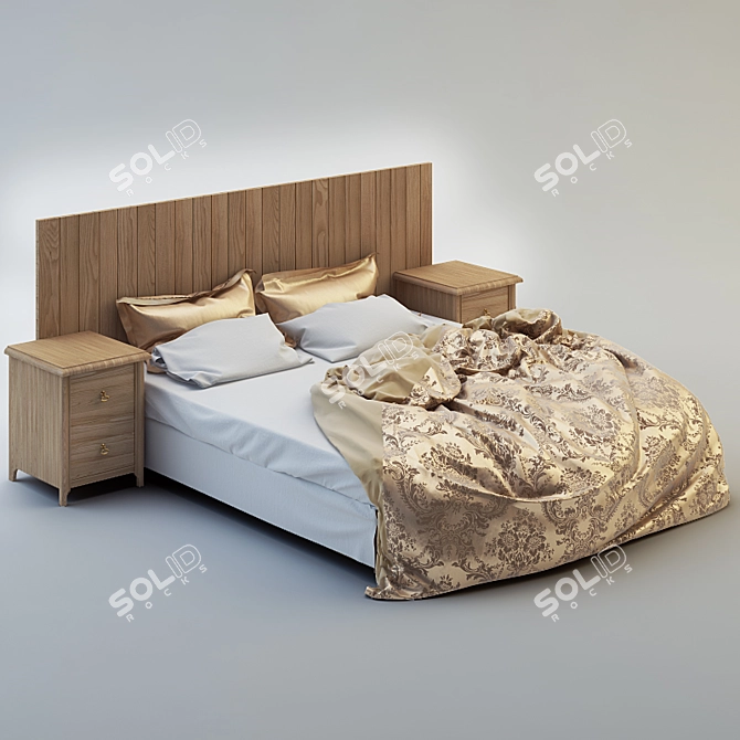 Eldorado King Bed, 180x210 cm 3D model image 1