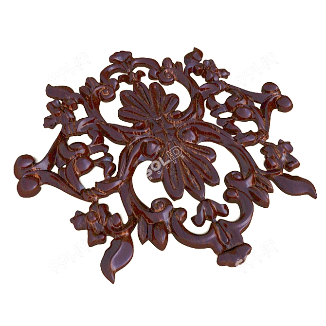 Elegant Fretwork Design 3D model image 1