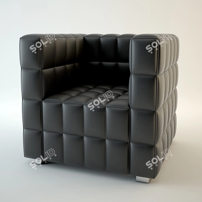 Luxury Leather Chair 3D model image 1