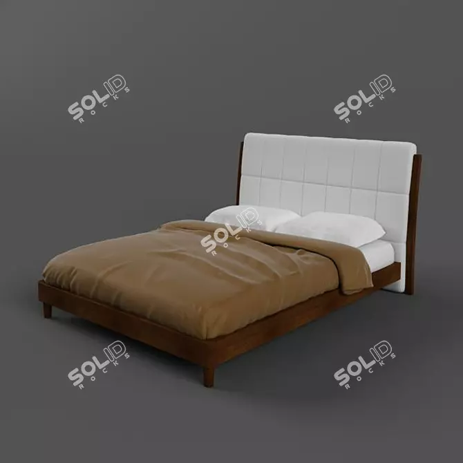 Sleek BB6330A Bed from China 3D model image 1