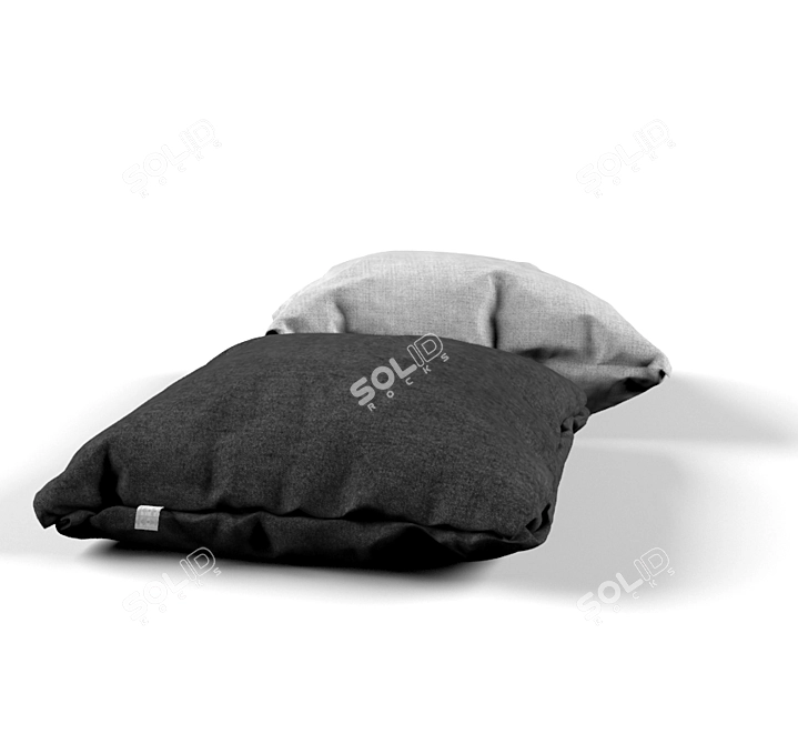 Folded Comfort Pillows 3D model image 3