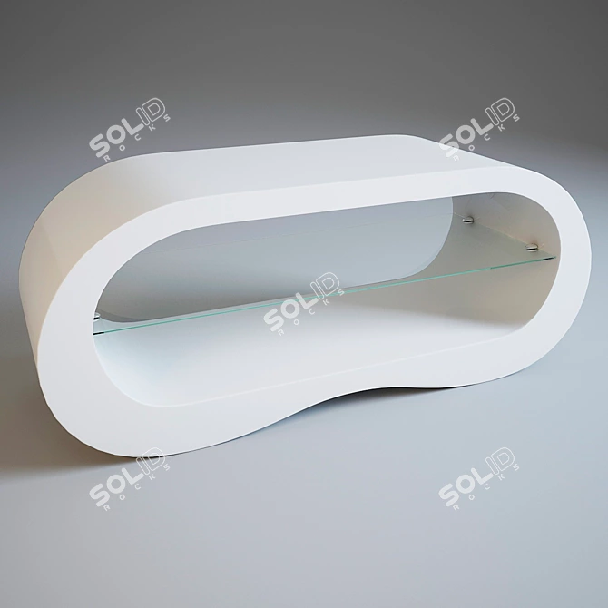 Elegant Minimalist Storage Rack 3D model image 1