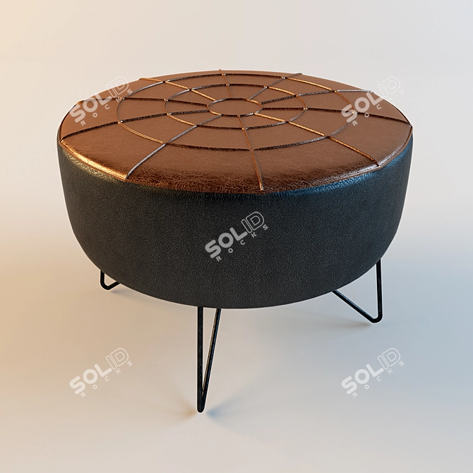 Istres Elegant Ottoman Pouf 3D model image 1