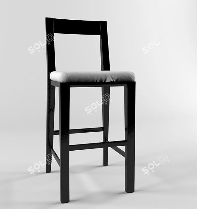 Title: Geometric Folding Bar Stool 3D model image 2