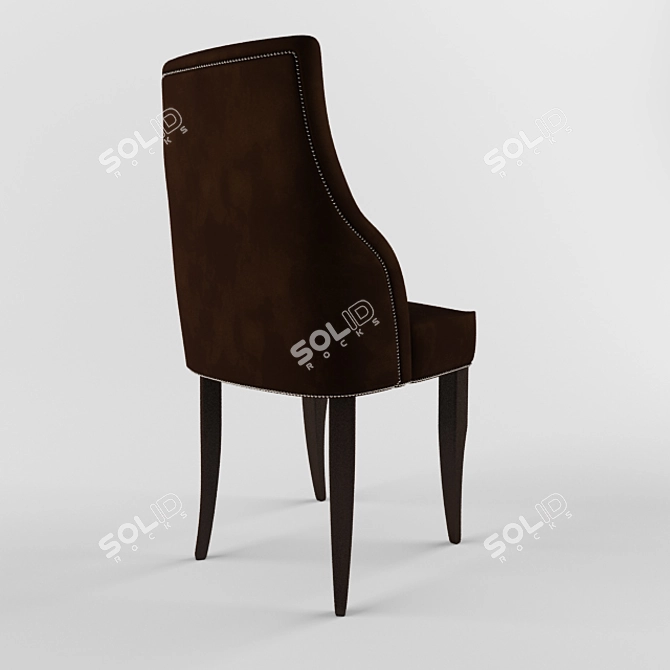 Italian Diva Luxury Side Chair 3D model image 2