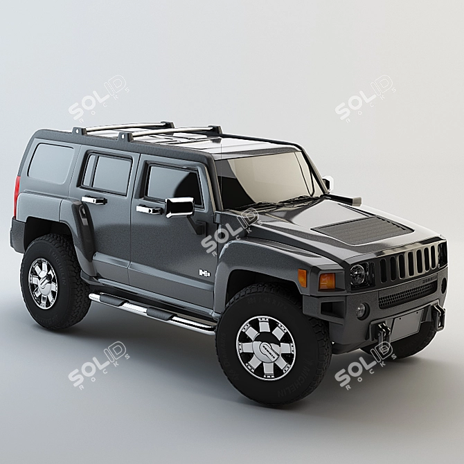 Ultimate Off-Road Beast: Hummer H3 3D model image 1