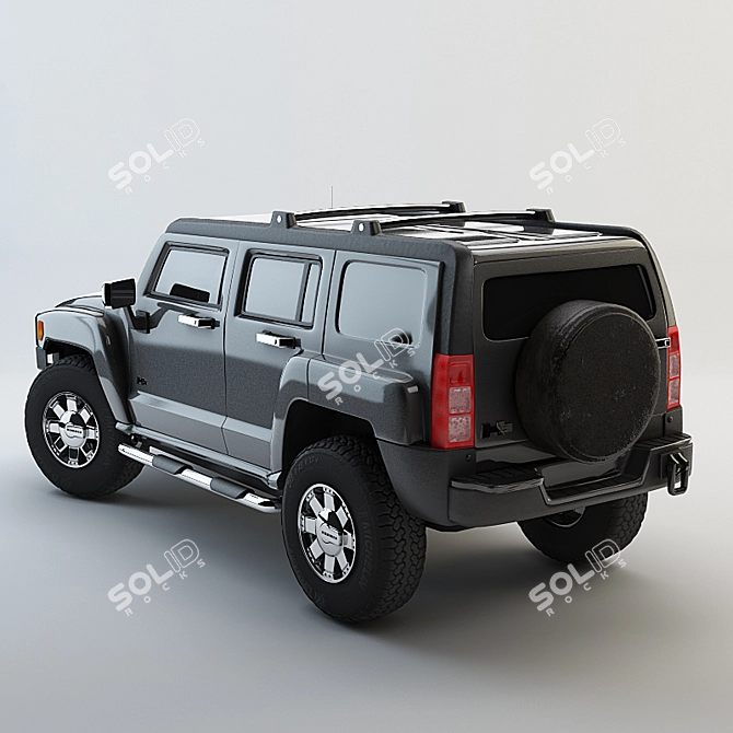 Ultimate Off-Road Beast: Hummer H3 3D model image 2