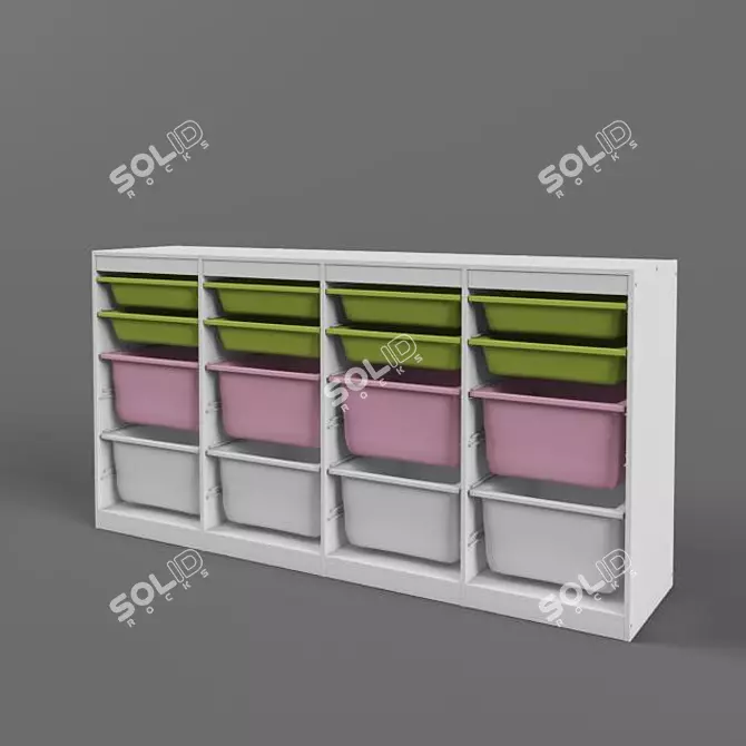 IKEA TROFAST Storage Combo 3D model image 1