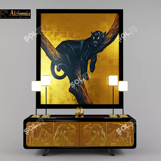 Alchymia Gold Deco Luxury Set 3D model image 1