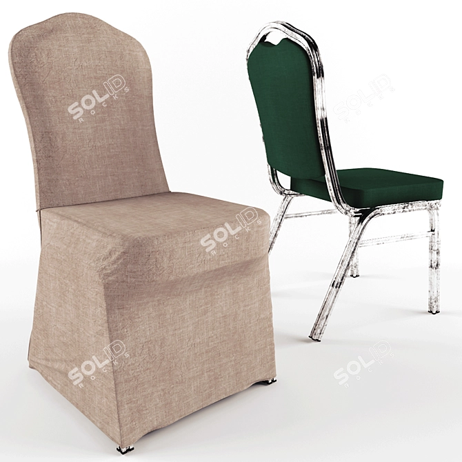 Comfort Plus Chair with Protective Cover 3D model image 1