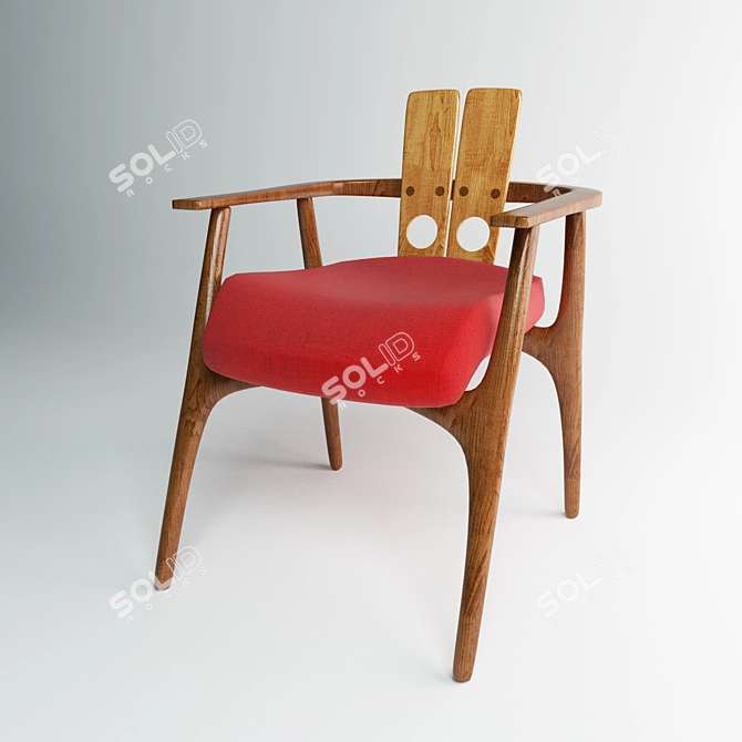 Elegant Sylvia Neil Chair 3D model image 1