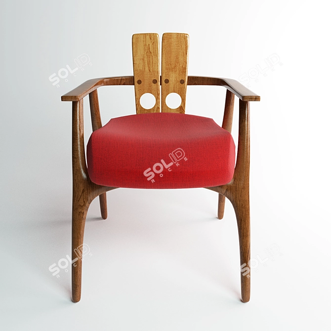 Elegant Sylvia Neil Chair 3D model image 2