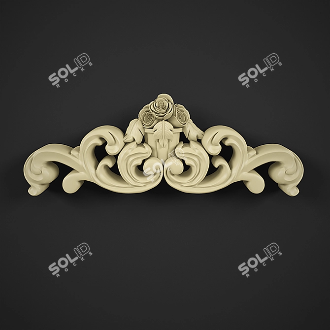 Elegant Stucco Design Element 3D model image 1