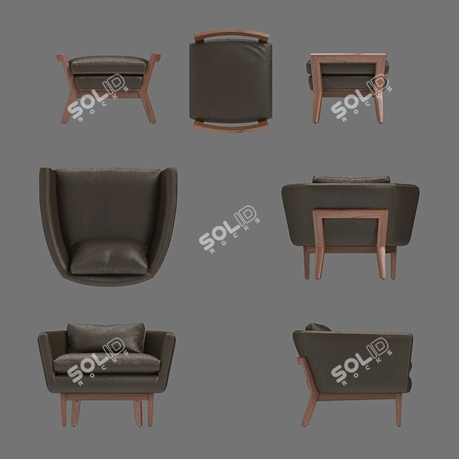 Breezy Comfort: Bright Group Aaron Lounge 3D model image 3