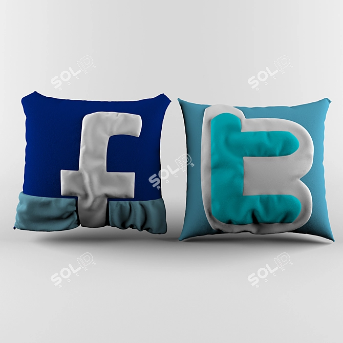 Cloud Comfort Pillows 3D model image 1