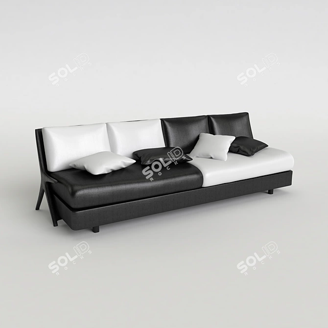 Divan Cerotti - Leather Sofa 3D model image 1