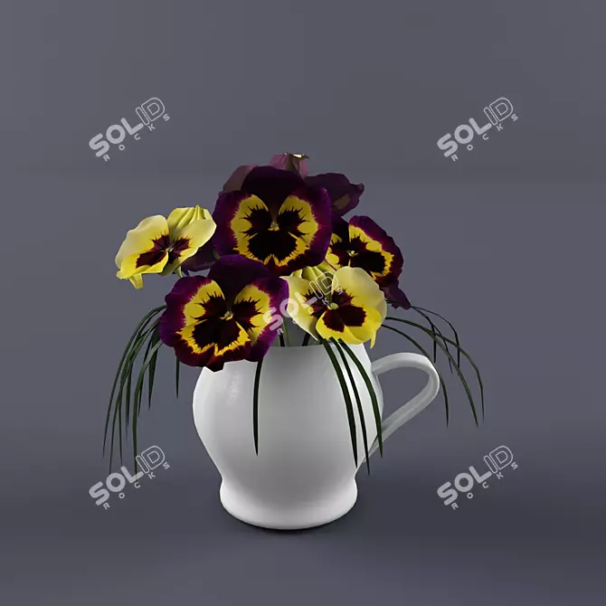 Pansy Textured Art Supplies 3D model image 1