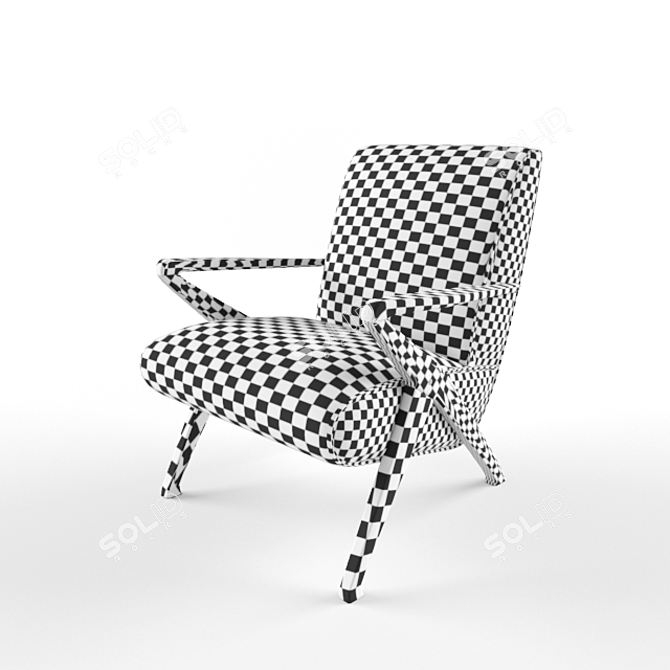 Italian Lounge Chairs: Contemporary Elegance 3D model image 3