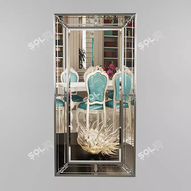 Elegante Italian Mirror 3D model image 1