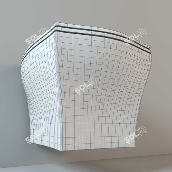 Sleek Hanging Toilet with Micro-Lift 3D model image 3