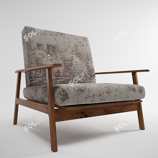 Wegner Replica Plank Chair: Timeless Elegance 3D model image 1