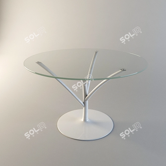 Elegant Acacia Table by Calligaris 3D model image 1