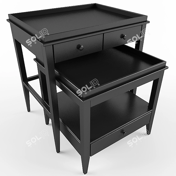 EICHHOLTZ Bleeker Table Set - Modern Bedside Storage 3D model image 1