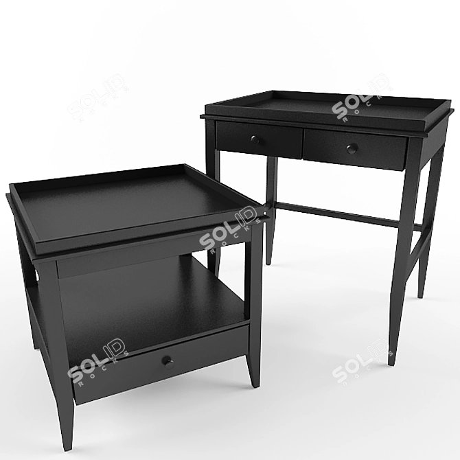 EICHHOLTZ Bleeker Table Set - Modern Bedside Storage 3D model image 2