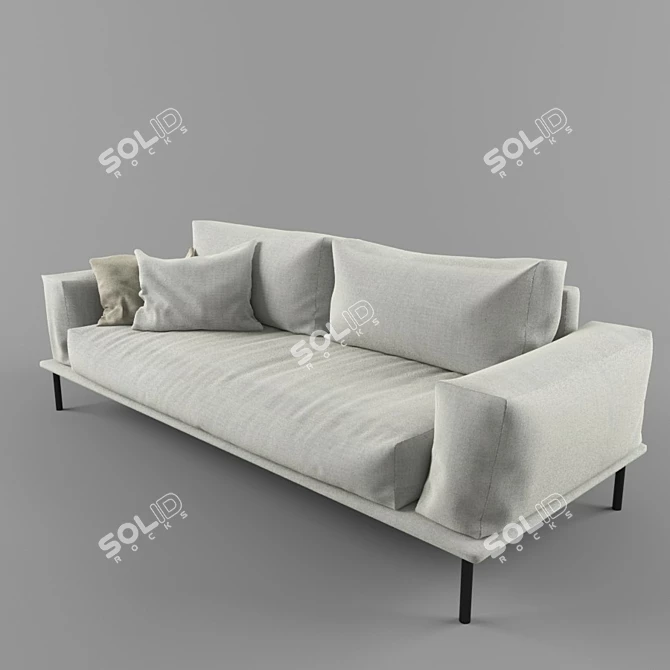 Modern Comfort Sofa by Mauro Lipparini 3D model image 1